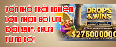 Khuyến Mãi Chào Mừng Tân Thủ 100% promotion